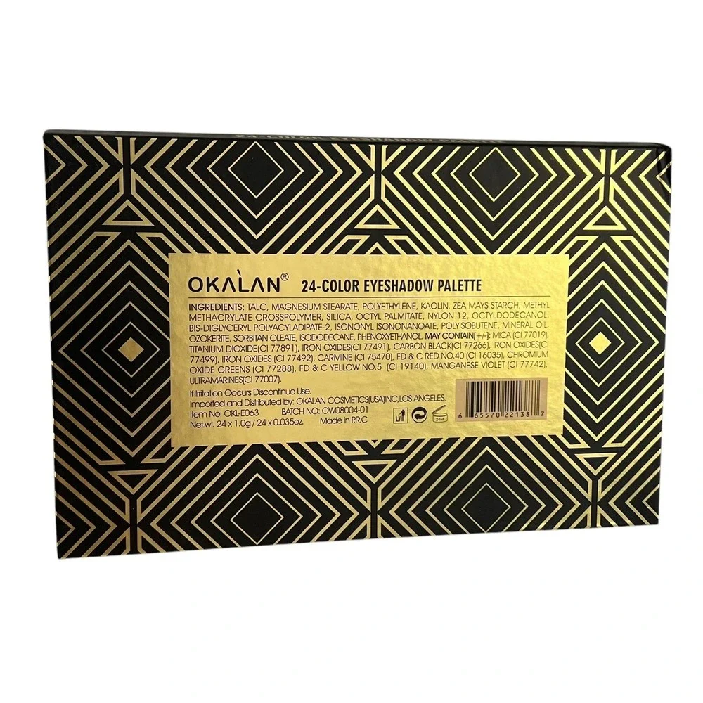 OKALAN Stately Eyeshadow Palette‎ 24 Color Makeup Kit with Mirror New 0.84 oz